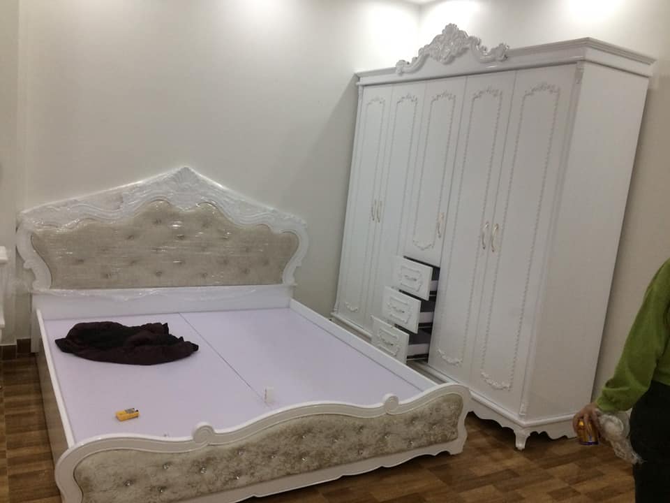 Giuờng Gỗ Công Nghiệp Tân Cổ Điển 1m8 Hải Phòng